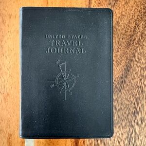 LEATHER TRAVEL JOURNAL. Black. Full grain hide. Brand new!!! Never used!!